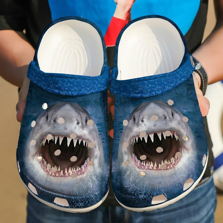 Shark Mouth Ocean 203 Gift For Lover Rubber Crocs Clog Shoes Comfy Footwear