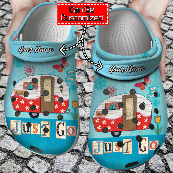 Camping Juts Go Summer Happy Camper Best Gifts For Lovers Campers Cool Crocs Clog Shoes Camping Crocs