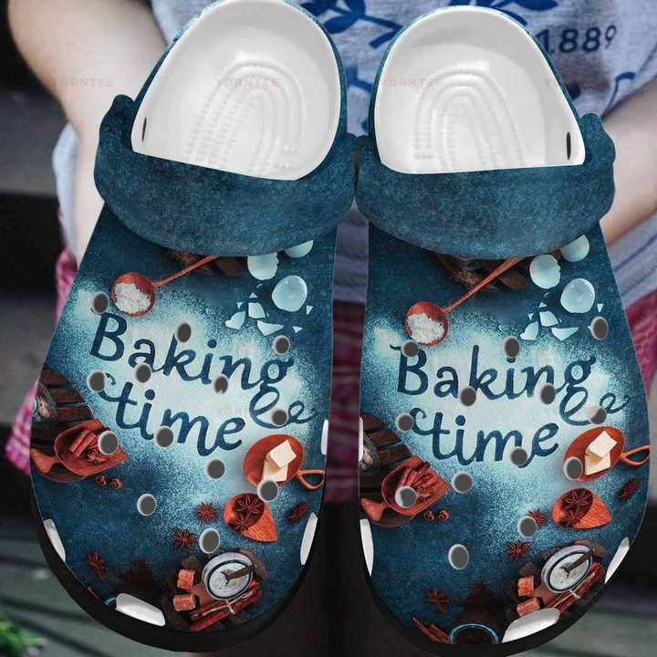 Baking Time 3 Gift For Lover Rubber Crocs Clog Shoes Comfy Footwear