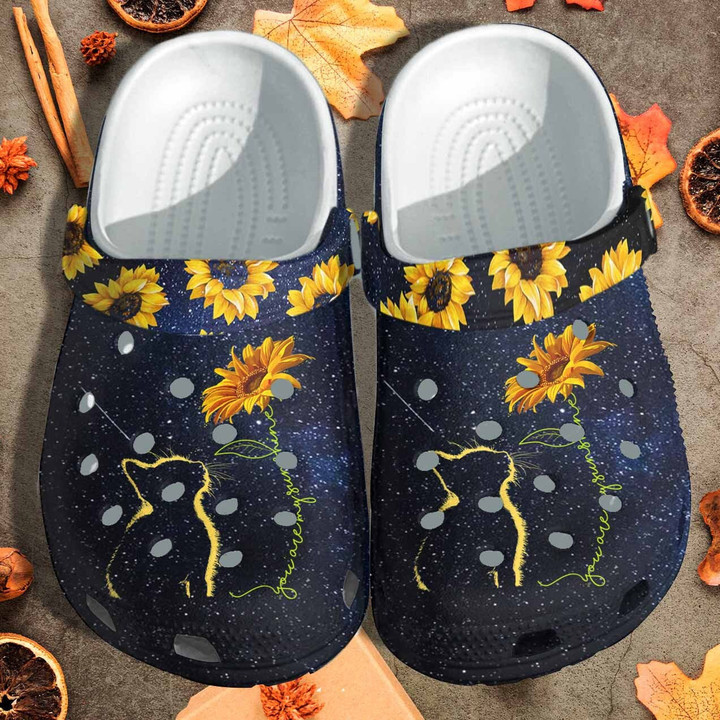 Cat Sunflower Shoes Gift For Woman - You Are My Sunshine Custom Shoe Birthday Gift For Daughter Niece