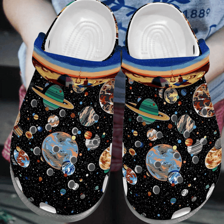 Astronaut Space Camping On Mars Gift For Lover Rubber Crocs Clog Shoes Comfy Footwear