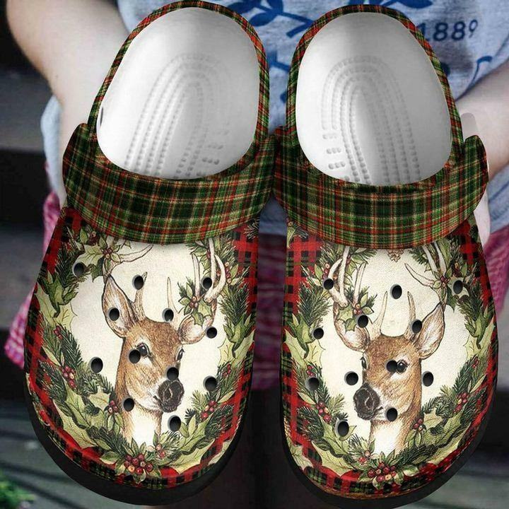 Lady Deer Flower Personalized 102 Gift For Lover Rubber Crocs Clog Shoes Comfy Footwear