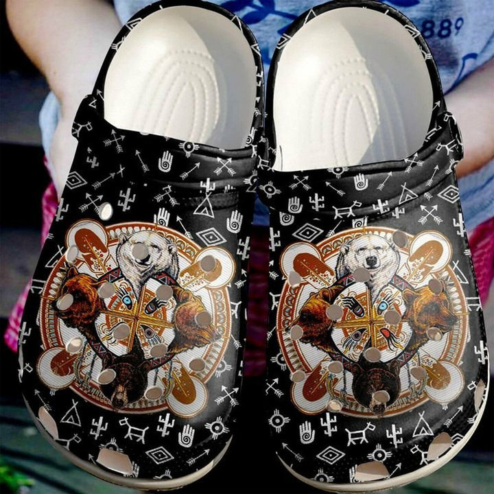 Hippie Bear Dreamcatche 102 Gift For Lover Rubber Crocs Clog Shoes Comfy Footwear