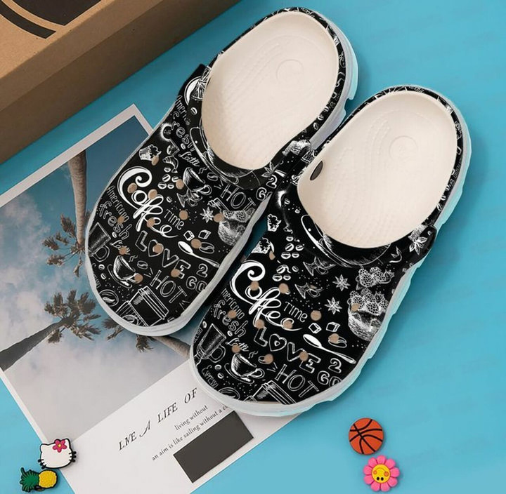 Coffee Time Icon 102 Gift For Lover Rubber Crocs Clog Shoes Comfy Footwear