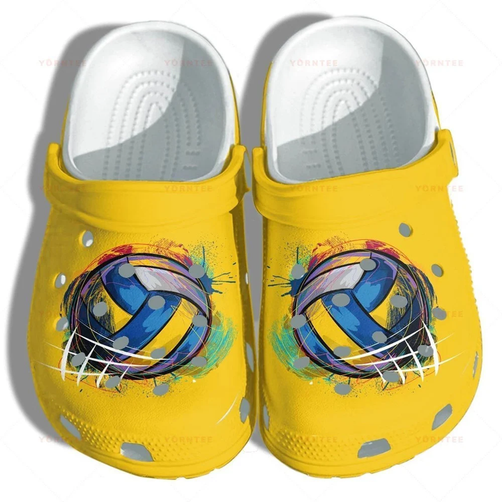 Volleyball Ball Shoes Crocs - Beach Sports Gift For Lover Rubber Crocs Clog Shoes Comfy Footwear