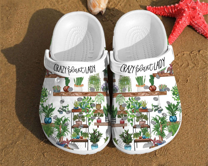 Crazy Plant Lady Mom Rubber Crocs Clog Shoes Comfy Footwear