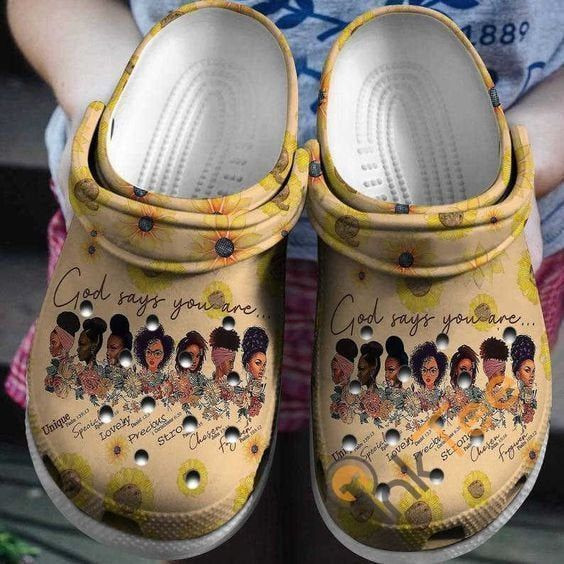 Black Woman Rubber Crocs Clog Shoes Comfy Footwear