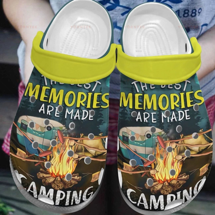 Camping Lovers The Best Memories Are Made Gift For Lover Rubber Crocs Clog Shoes Comfy Footwear