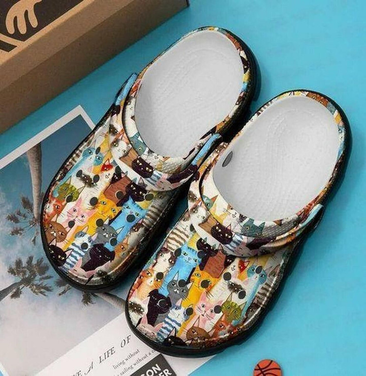 Lovely Teams Cat Personalized 10 Gift For Lover Rubber Crocs Clog Shoes Comfy Footwear