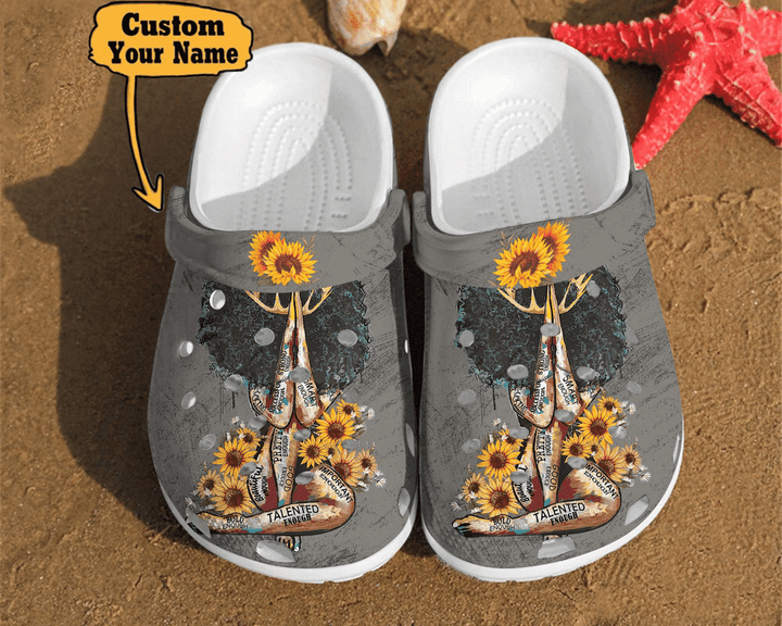 Personalized Yoga Crocs - Sunflower Crowned Girl Yoga Gift For Lovers Unisex Clog Shoes For Men And Women