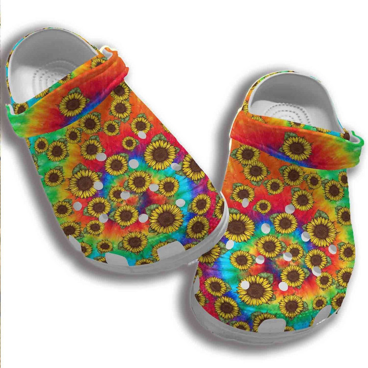 Sunflower Colorful Be Yourself Gift For Lover Rubber Crocs Clog Shoes Comfy Footwear