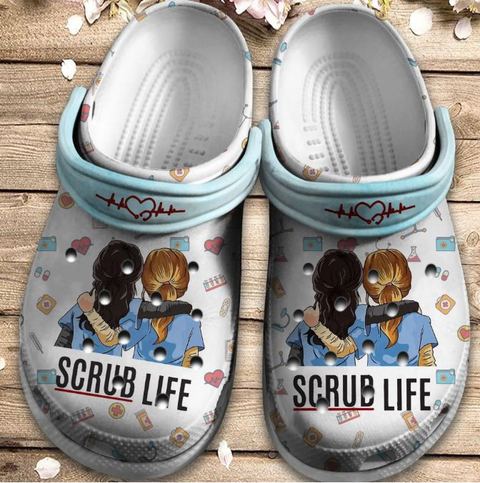 Couple Nurse Custom Shoes - Scrub Life Outdoor Shoes Birthday Gift For Women Girl Mother Daughter Sister Friend