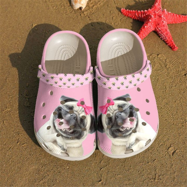 Pug Funny Rubber Crocs Clog Shoes Comfy Footwear