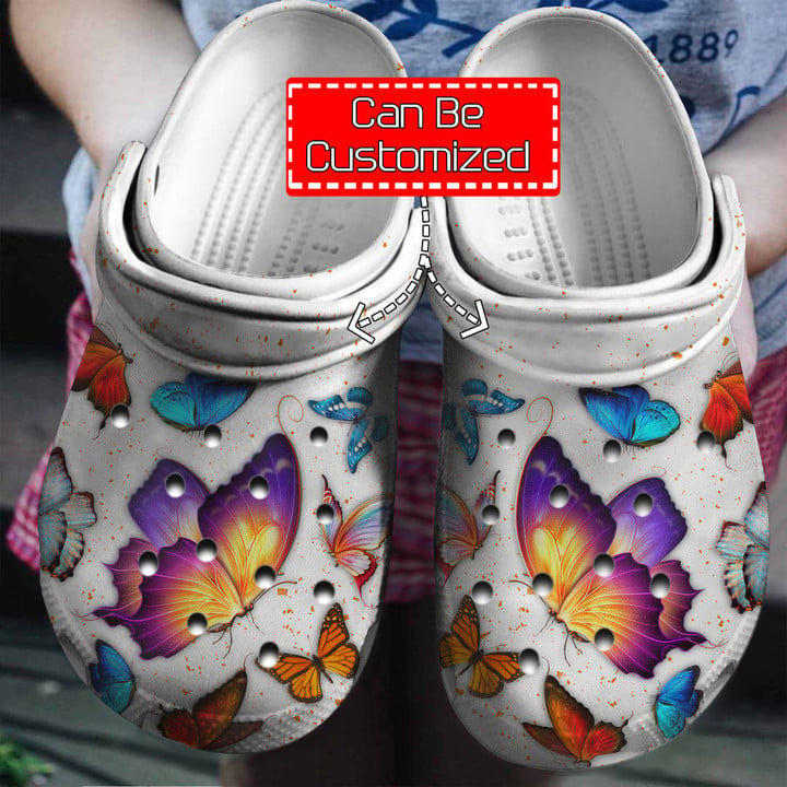 Animal Crocs - Personalized Butterfly Lovers Clog Shoes For Men And Women