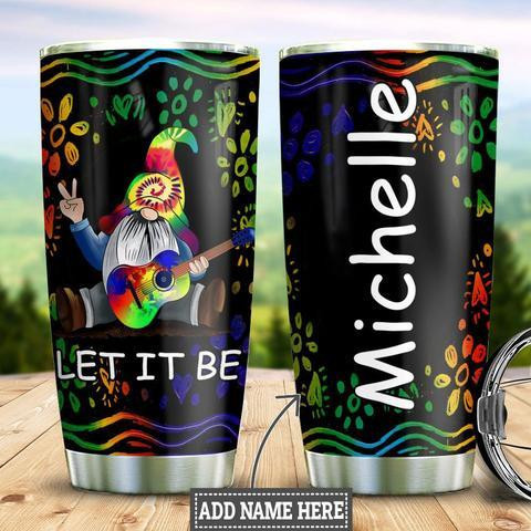 Gnomes Hippie Personalized Stainless Steel Tumbler, Personalized Tumblers, Tumbler Cups, Custom Tumblers