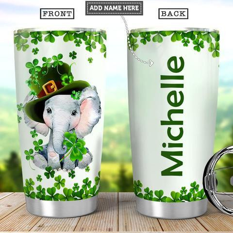 Irish Elephant Personalized Stainless Steel Tumbler, Personalized Tumblers, Tumbler Cups, Custom Tumblers
