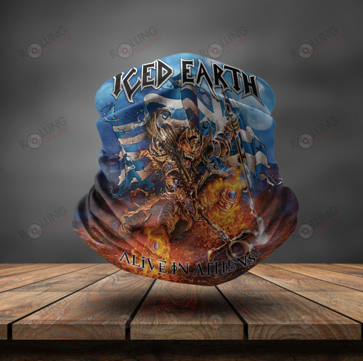 Iced Earth Alive in Athens 3D Bandana Neck Gaiter