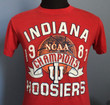 80s Vintage Indiana Hoosiers University 1987 NCAA Champions IU basketball champs college T Shirt   SMALL