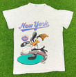 Vintage New York Mets Looney Tunes Daffy Duck T Shirt Tee Flirts MLB 1980s Classic Queens Ny Shea Stadium Mr Met Big Apple XL  XXL 80s