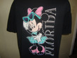 Vintage 80s Walt Disney Minnie Mouse Florida Tourist Souvenir Black T Shirt Size XL