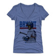 Kris Bryant Womens V Neck T Shirt   Chicago C Baseball Kris Bryant Sketch B