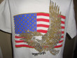 Vintage 80s America Bald Eagle Souvenir White T Shirt Size M