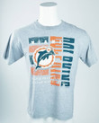 Vintage 1996 REEBOK Miami Dolphins NFL Big Logo Print Football Spell Out Tee Sz Medium   florida marlins heat streetwear rap tee rock tee