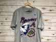 Vintage 1995 Atlanta Braves World Series Champions t shirt New with tags deadstock Braves baseball tee Grey lee sport   Large
