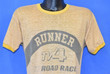 70s Runner TV4 KX Road Race Blue Bar Champion Ringer t shirt Medium