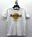 Vintage HARD ROCK Cafe Honolulu Hawaii Big Logo T Shirt Made In Usa Shirt Iconic Souvenir White Colour Size Small