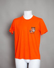 80s 90s Orange Tshirt with Tigers   JERZEES   M