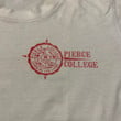 Vintage 80s White Pierce College t shirt size S Small Vtg 1980s USA Women Womens Tee Shirt University Washington USA