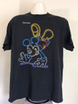 Vtg 90s Mickey Mouse Florida T Shirt Black LXL Breakdancing Neon Breakdance Disney World