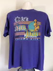 Vtg 80s San Juan Puerto Rico T Shirt Purple XL Tourism Souvenir Palm Trees 5050