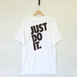 Vintage Nike T Shirt Size XL White 90s Swoosh Just Do It Custom Robert