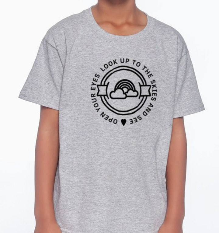 Look Up To The Sky And See t shirt in youth sizes Multiple Colors