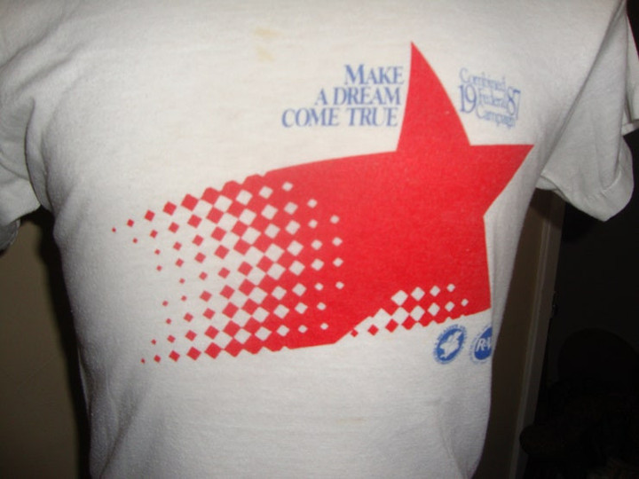 Vintage 80s Combined Federal Campaign 1987 Make A Dream Come True T Shirt Size S