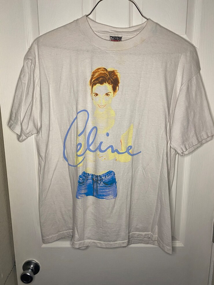 Vintage 90s Celine Dion Falling into you around the world Album t shirt