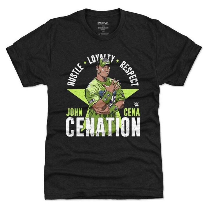John Cena Mens Premium T Shirt   Superstars WWE John Cena Cenation WHT