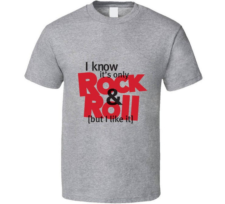Rock  Roll Sports Gray T Shirt Cool unique design