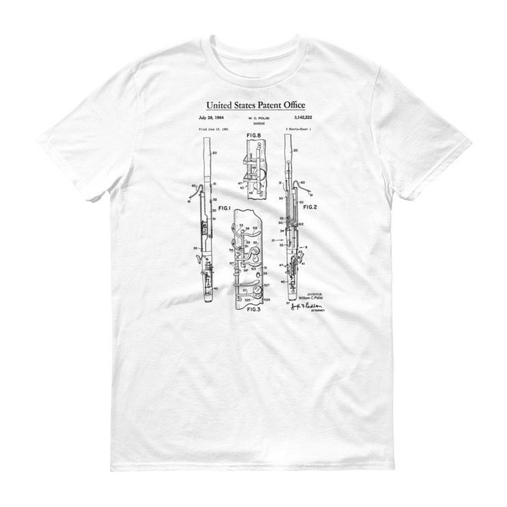Bassoon Patent T Shirt   Patent Shirt Bassoon Shirt Musician Shirt Music Art Musician Gift Band Director Gift Woodwind Wind Reed