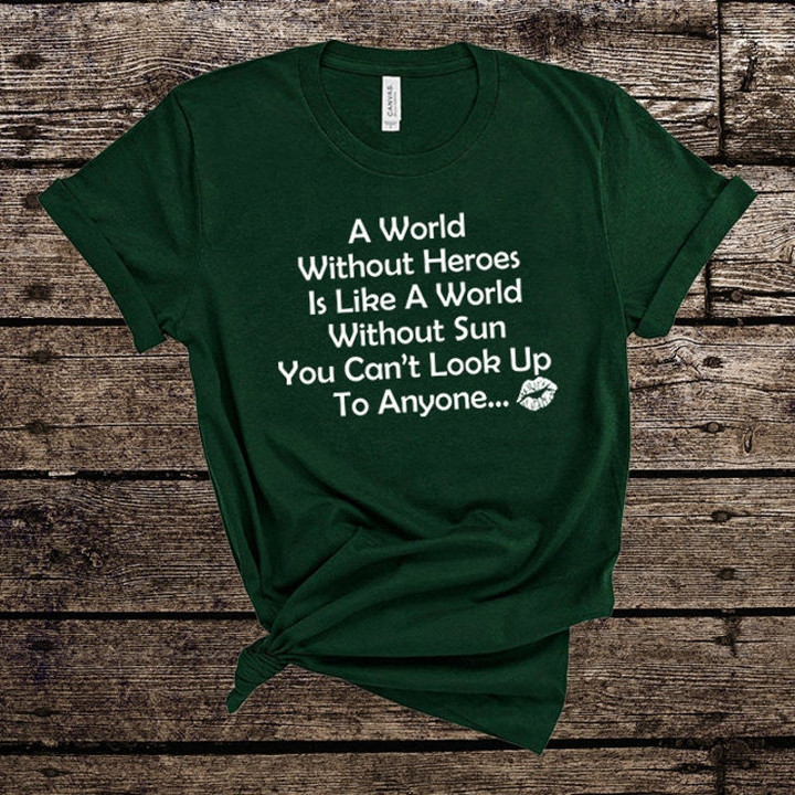 KissA world without heroes sun cant look up to anyone lyrics song quoteUnisex T Shirt