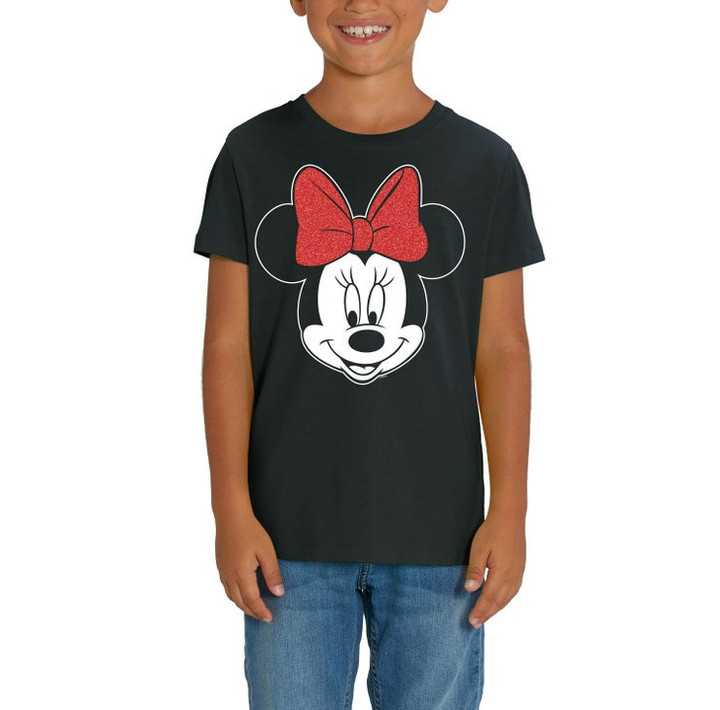 Minnie Mouse Sparkle Bow Childrens Unisex T Shirt
