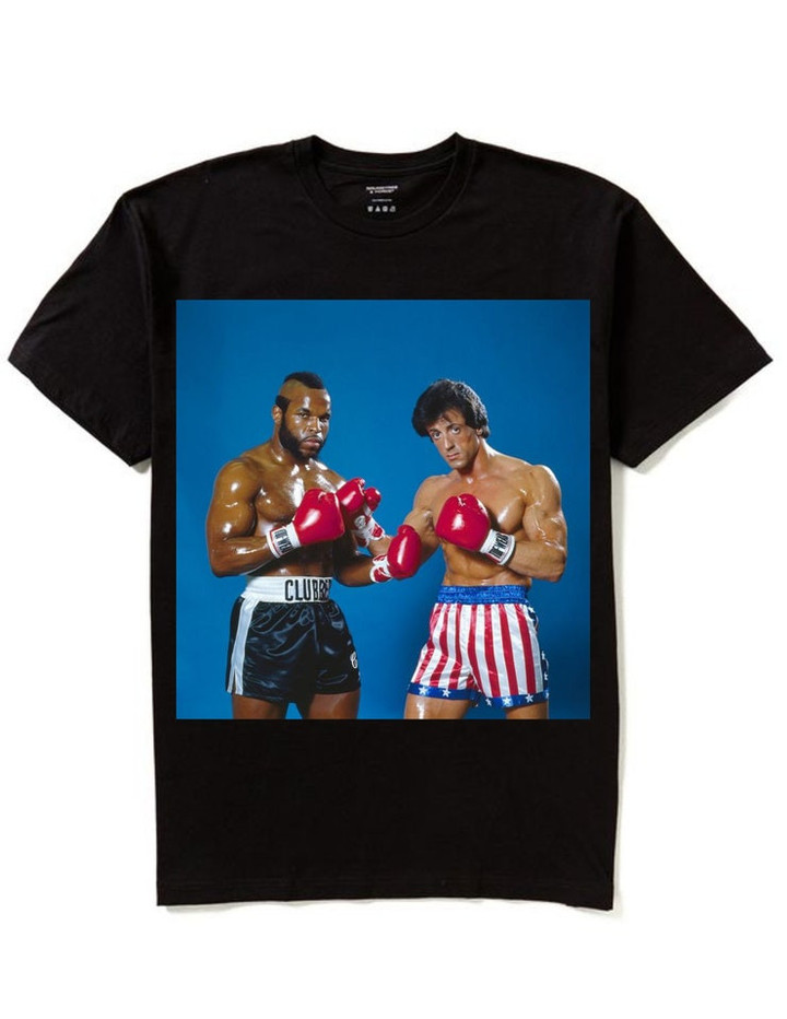 MrT Vs Rocky Lets Get Ready To Rumble  This is a unisex tshirt in mens sizes