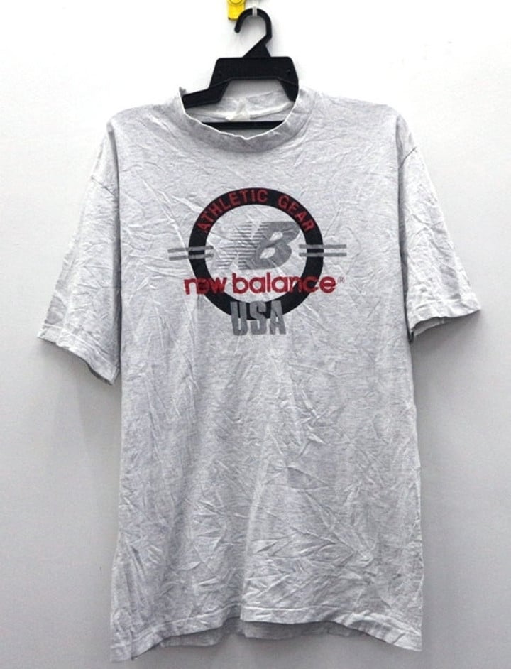 Vintage New Balance USA Shirt Big Logo Sportswear Streetwear Swag Hip Hop Top Tee New Balance T Shirt Size Large