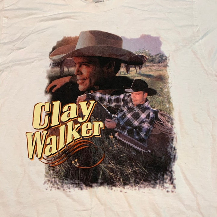 Vintage Clay Walker Country Music t shirt size XL Extra Large Vtg 90s 1990s Cowboy Tour Tee Shirt