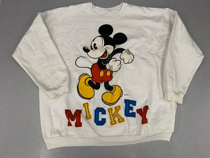 Vintage 80s Mickey Mouse Big Logo Graphic Crewneck
