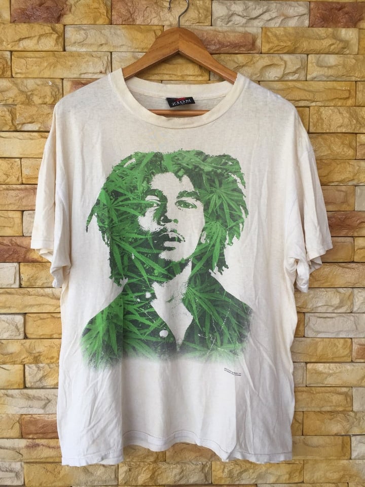 Bob marley shirt large size legendary reggae music jamaican singer and songwriter