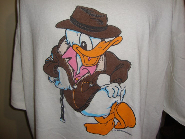 Vintage 90s Walt Disney Donald Duck White T Shirt Size 3XL Tall