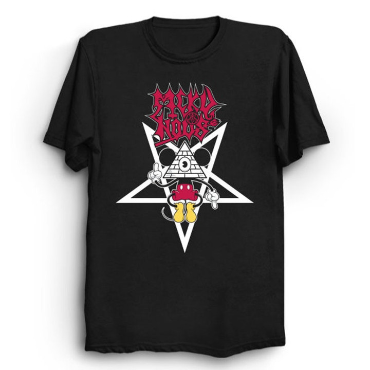 Baphomet T Shirt  Goth Shirt  Occult T Shirt  Pentagram Shirt  Mickey Ears Shirt